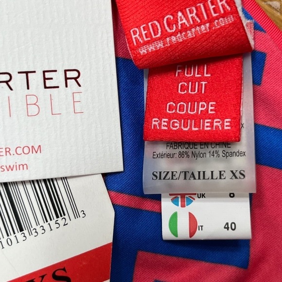 Red Carter NWT Passion Classic Hipster Bikini Bottom Reversible Red Blue XS‎ - Picture 7 of 12